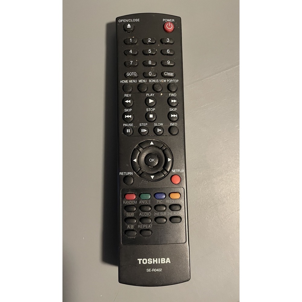 Toshiba‎ SE-R0402 Original Blu-Ray Player Remote BDX2150KU, BDX5200KU, BDK21KU